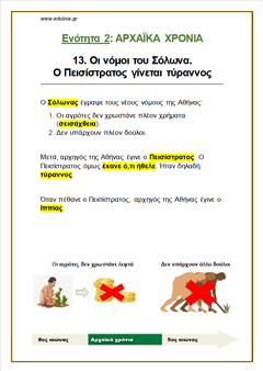 13. ΟΙ ΝΟΜΟΙ ΤΟΥ ΣΟΛΩΝΑ. Ο ΠΕΙΣΙΣΤΡΑΤΟΣ ΓΙΝΕΤΑΙ ΤΥΡΑΝΝΟΣ