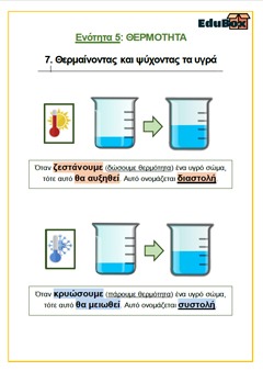 7. ΘΕΡΜΑΙΝΟΝΤΑΣ ΚΑΙ ΨΥΧΟΝΤΑΣ ΤΑ ΥΓΡΑ